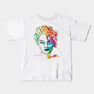 Watercolor woman Kids T-Shirt